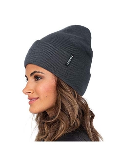 Womens Knit Beanie Hat Acrylic Winter Hats for Women Men Soft Warm Unisex Cuffed Beanie