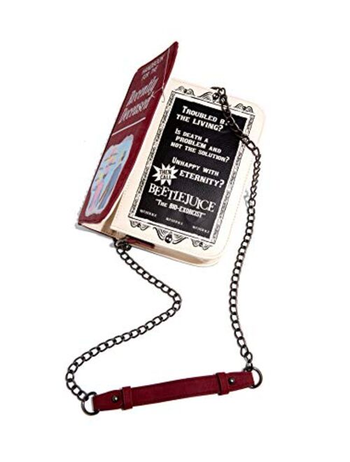 Spirit Beetlejuice Handbook For The Recently Deceased Crossbody Bag, Brown, 6" x 9" x 2 1/4"