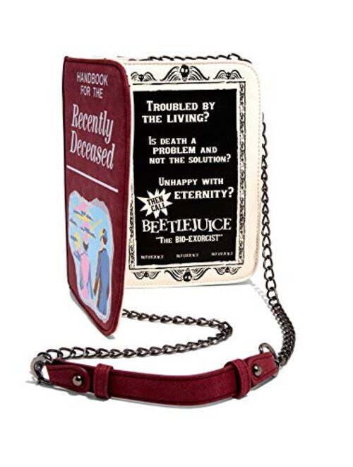 Spirit Beetlejuice Handbook For The Recently Deceased Crossbody Bag, Brown, 6" x 9" x 2 1/4"