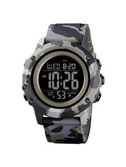 Men's Digital Sports Watch Large Face Waterproof Wrist Watches for Men with Stopwatch Alarm LED Back Light