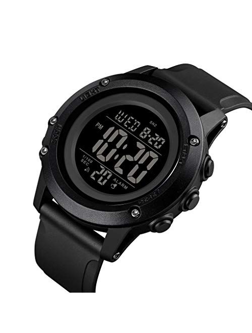 Men's Digital Sports Watch Large Face Waterproof Wrist Watches for Men with Stopwatch Alarm LED Back Light