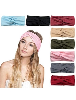 DRESHOW 8 Pack Women's Headbands Headwraps Hair Bands Bows Hair Accessories