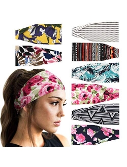 DRESHOW 8 Pack Women's Headbands Headwraps Hair Bands Bows Hair Accessories