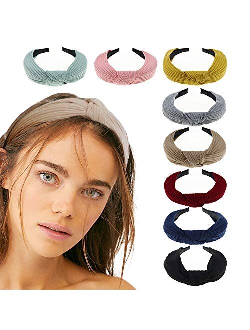 DRESHOW 8 Pack Women's Headbands Headwraps Hair Bands Bows Hair Accessories