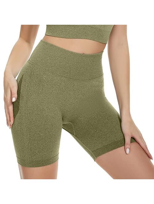 COMFREE Women Scrunch Butt Lifting Leggings Seamless High Waist Ruched Yoga Pants Workout Leggings Gym