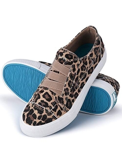 Women Canvas Sneakers Slip On Shoes Low Tops Casual Walking Shoes Comfortable