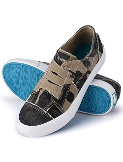 Women Canvas Sneakers Slip On Shoes Low Tops Casual Walking Shoes Comfortable