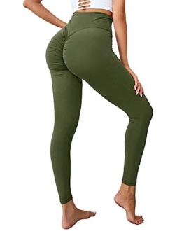 Women Scrunch Butt Leggings High Waist Lifting Yoga Pants Tummy Control Workout Tights