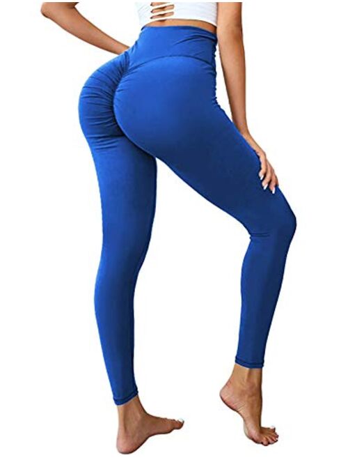 SEASUM Women Scrunch Butt Leggings High Waist Lifting Yoga Pants Tummy Control Workout Tights