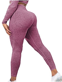 Womens High Waist Seamless Leggings Workout Yoga Stretch Pants Butt Lift Tummy Control Tights