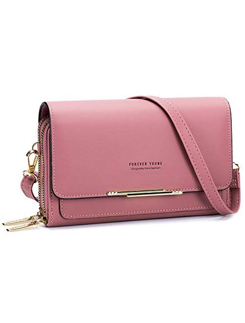 Roulens Small Crossbody Bag for Women,Shoulder Handbags Clutch Cellphone Wallet Purse with Credit Card Slots