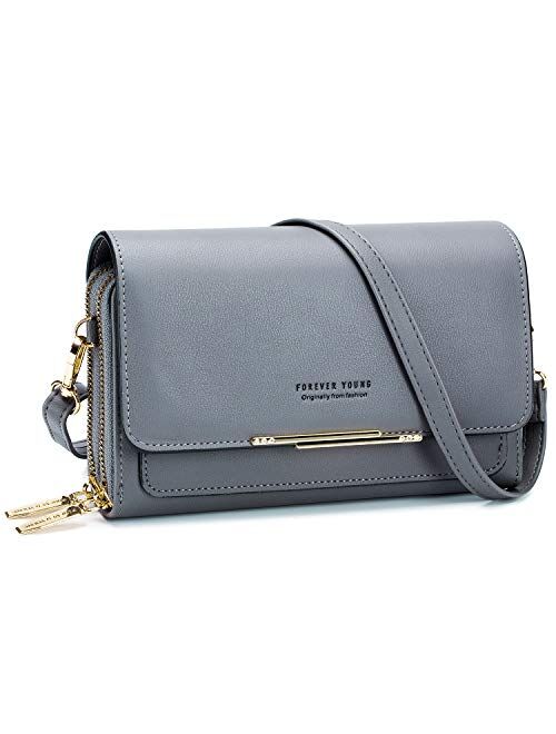 Roulens Small Crossbody Bag for Women,Shoulder Handbags Clutch Cellphone Wallet Purse with Credit Card Slots