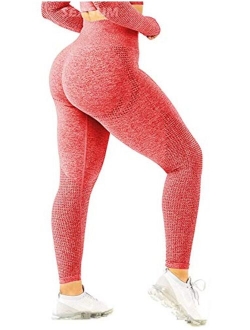 Women High Waisted Leggings Seamless Workout Yoga Pants Butt Lift Tummy Control