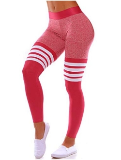 Women High Waisted Leggings Seamless Workout Yoga Pants Butt Lift Tummy Control