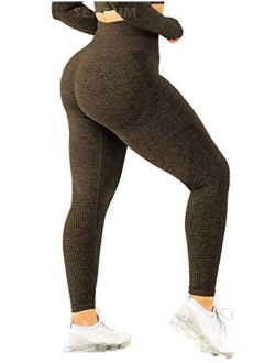 Women High Waisted Leggings Seamless Workout Yoga Pants Butt Lift Tummy Control