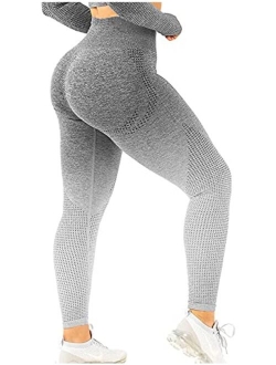 Women High Waisted Leggings Seamless Workout Yoga Pants Butt Lift Tummy Control