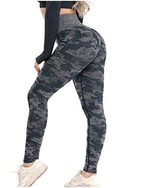 Seasum Women High Waisted Leggings Seamless Workout Yoga Pants Butt Lift Tummy Control