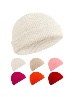 SATINIOR Trawler Beanie Watch Hat Roll-up Edge Skullcap Fisherman Beanie for Men Women