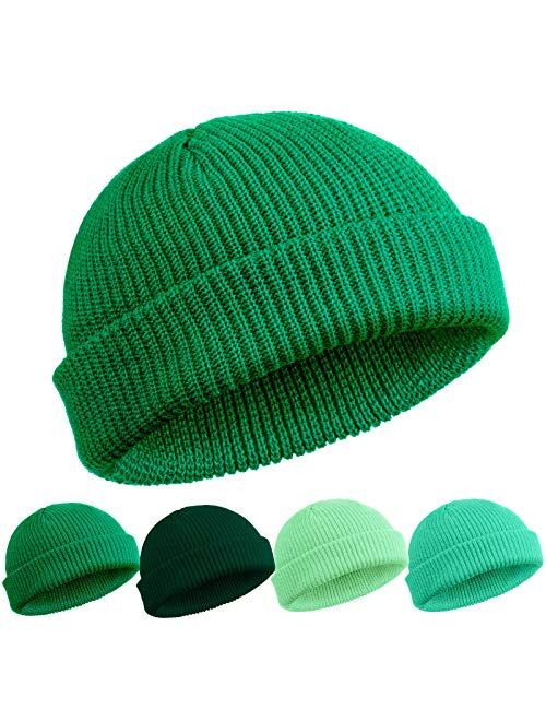 SATINIOR Trawler Beanie Watch Hat Roll-up Edge Skullcap Fisherman Beanie for Men Women