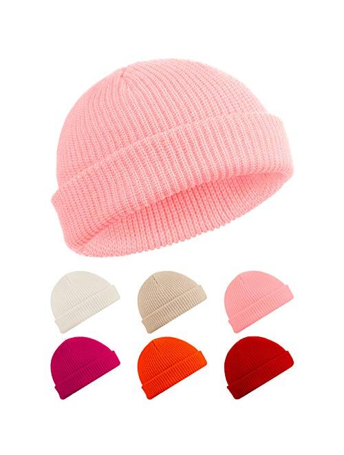 SATINIOR Trawler Beanie Watch Hat Roll-up Edge Skullcap Fisherman Beanie for Men Women