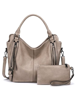 Tote Bag for Women PU Leather Shoulder Bags Fashion Hobo Bags Large Purse and Handbags with Adjustable Shoulder Strap