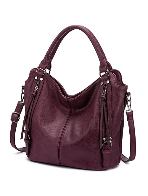 Tote Bag for Women PU Leather Shoulder Bags Fashion Hobo Bags Large Purse and Handbags with Adjustable Shoulder Strap