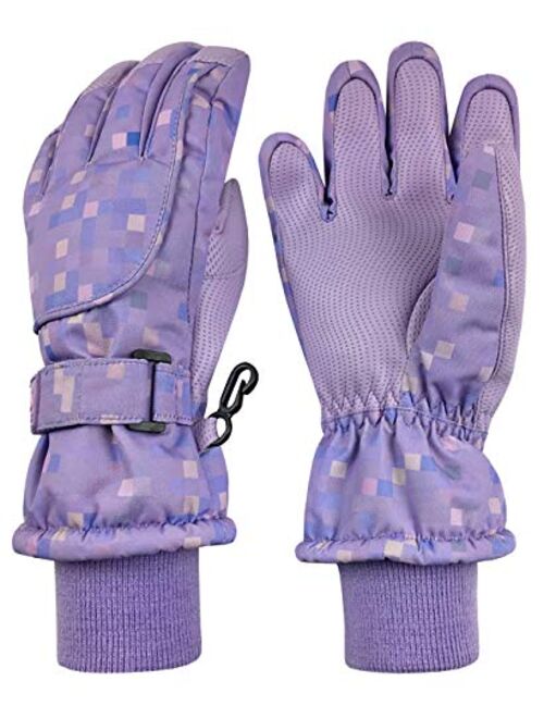 N'Ice Caps Kids Cold Weather Waterproof Thinsulate Camo Print Winter Gloves