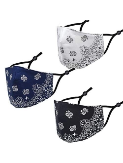 Face Cover Bandana, Soft Cotton Fabric Mask Half Face Protective, Fashion Unisex Paisley Balaclava