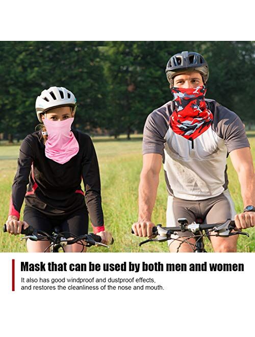 6 Pieces Sun UV Protection Face Mask Neck Gaiter Windproof Scarf Sunscreen Breathable Bandana Balaclava for Sport&Outdoor