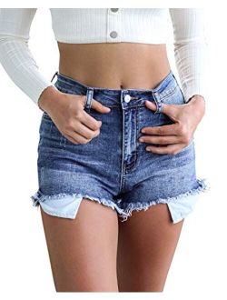 Cresay Women's Sexy Cut Off Denim Jeans Shorts Mini Hot Pants Clubwear :  : Clothing, Shoes & Accessories