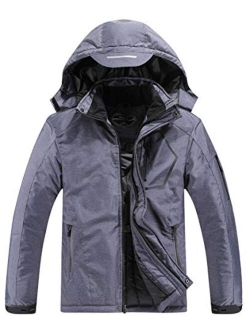 Men's Waterproof Ski Jacket Warm Winter Snow Coat Hooded Raincoat