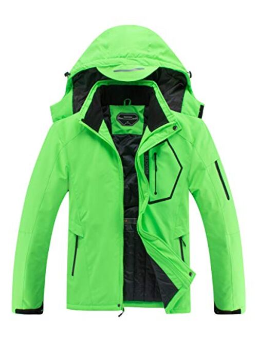 Men's Waterproof Ski Jacket Warm Winter Snow Coat Hooded Raincoat