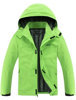 Men's Lightweight Waterproof Hooded Rain Ski Jacket For Hiking And Travel