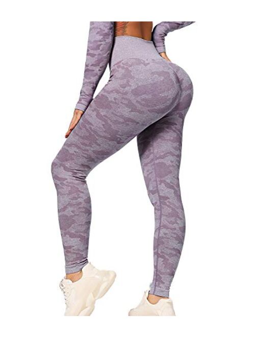 KIWI RATA Women's Workout Seamless Fitness Yoga High Waist Tummy Control Compression Leggings Butt Lift Active Tights Stretch Pants