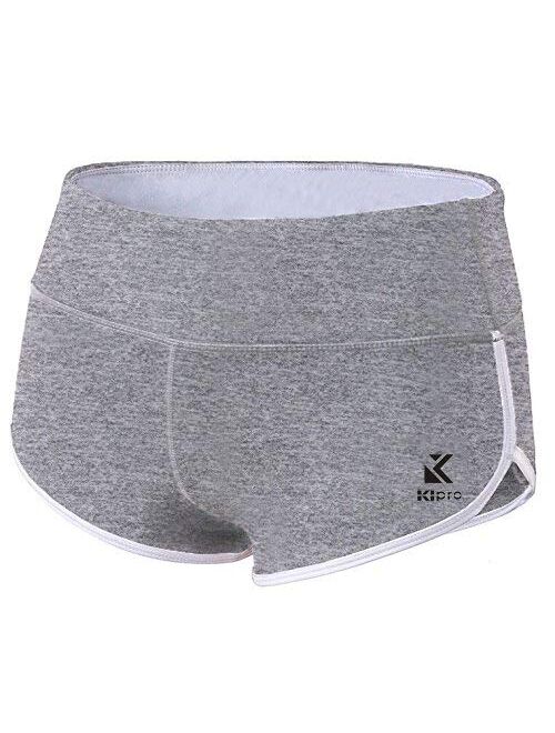 Kipro Women's Active Shorts Fitness Sports Yoga Booty Shorts for Running Gym Workout