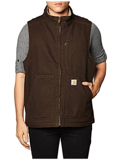 mens Sherpa Lined Mock-neck Vest