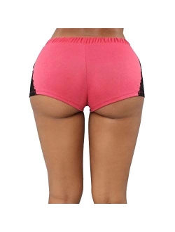 LOTUCY Women Gym Workout Booty Running Sports Yoga Shorts Sexy Athletic Exercise Training Hot Pants