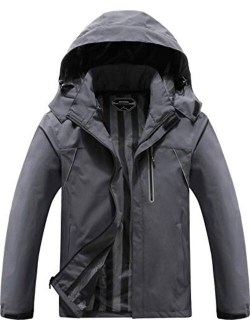 Men's Lightweight Windbreaker Rain Jacket Waterproof Breathable Coat