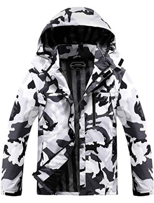 Moerdeng Men's Lightweight Windbreaker Rain Jacket Waterproof Breathable Coat