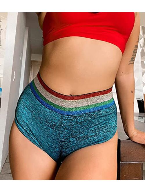 Workout Shorts for Womens Sexy Ruched Butt Lifting Gym High Waisted Booty  Running Twerking Daisy Dukes Yoga Pants