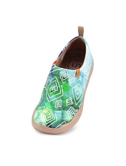 UIN Flats Canvas Casual Walking Lightweight Slip Ons Colorful Sneakers