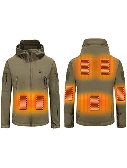 ADITOMO Heated Jacket with 16000mAh Battery Pack Unisex Soft Shell Heated Hoodie