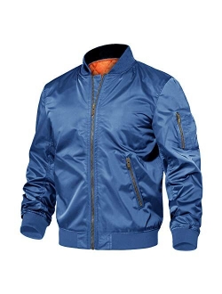 TACVASEN Men's Jackets-Windproof Bomber Jacket Full Zip Winter Warm Padded Coats Outwear