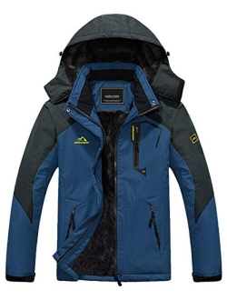 Men's Winter Coats Waterproof Ski Snow Jacket Warm Fleece Jacket Parka Raincoats With Multi-Pockets