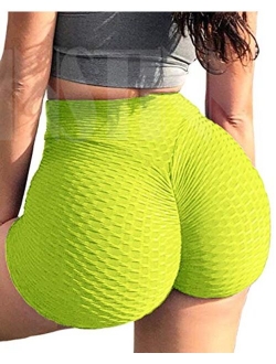 INSTINNCT Womens High Waist Yoga Shorts Scrunch Butt Lifting Sports Gym Workout Running Hot Pants