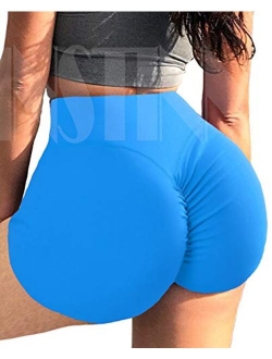 INSTINNCT Womens High Waist Yoga Shorts Scrunch Butt Lifting Sports Gym Workout Running Hot Pants