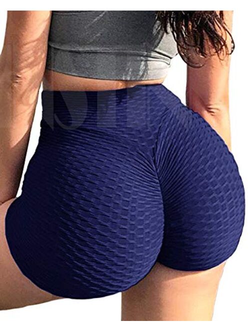 INSTINNCT Womens High Waist Yoga Shorts Scrunch Butt Lifting Sports Gym Workout Running Hot Pants