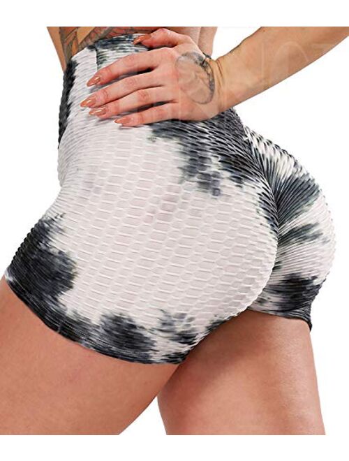 INSTINNCT Womens High Waist Yoga Shorts Scrunch Butt Lifting Sports Gym Workout Running Hot Pants