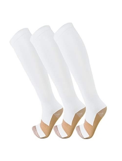 3 Pack Copper Compression Socks - Compression Socks Women & Men - Best for Medical,Circulation,Running,Athletic