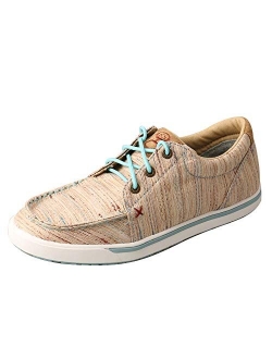 Twisted Canvas Printed Lace Up Colorful Sneakers